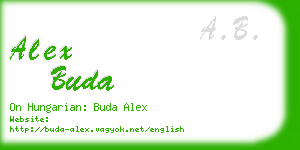 alex buda business card